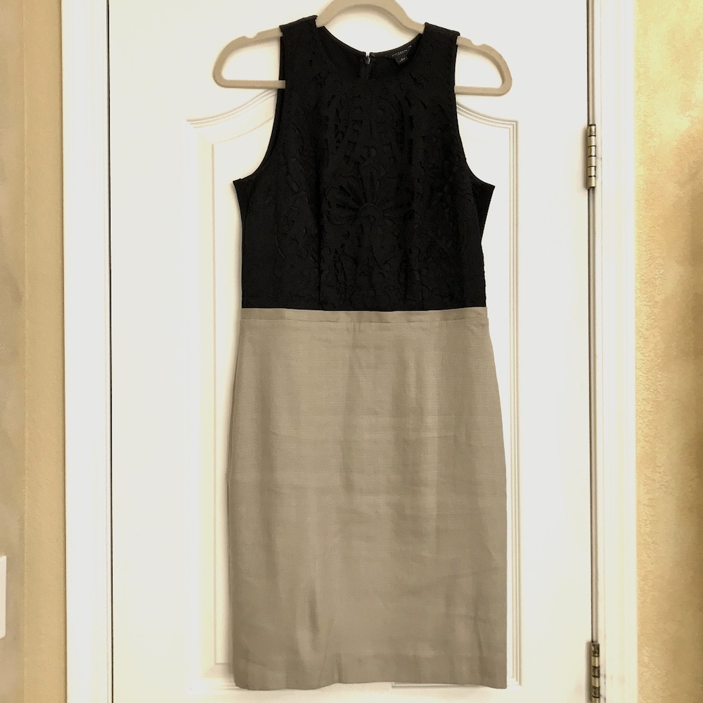 Ann Taylor Laser Cut Bodice & Linen Dress size 4